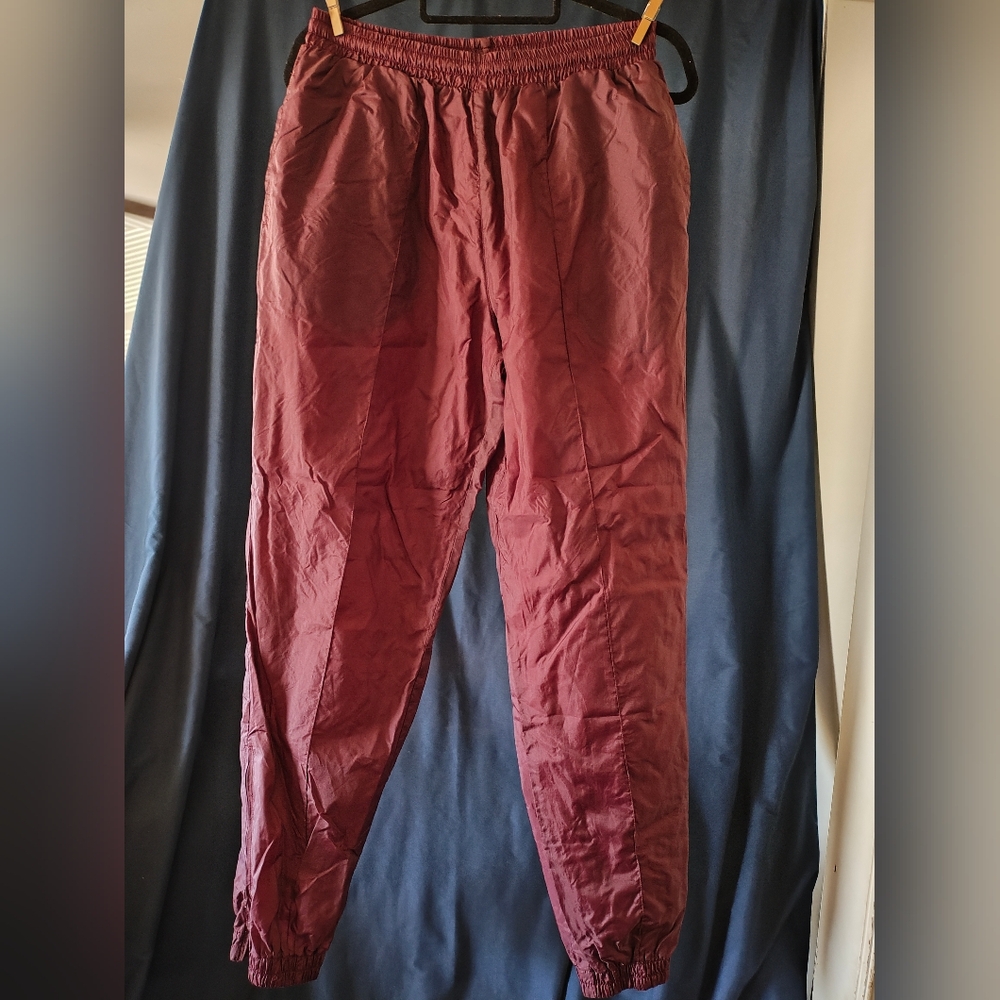 Pro Celebrity maroon ladies wind suit pants
